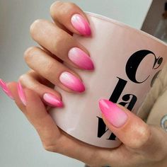 Pink Ombre Chrome Nails, Summer Ombre Nails, Orange Ombre Nails, Pink And White Nails, Stiletto Nails Short, Purple Ombre Nails, Pink Ombre Nails, Subtle Nails