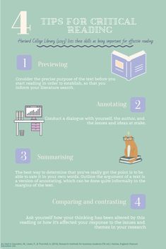 an info sheet with the words tips for technical reading