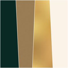 four different shades of gold and green