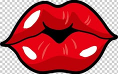 a red lips clipart on a transparent background