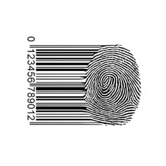 a black and white image of a fingerprint