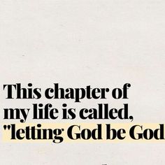 an advertisement with the words letting god be god written on it in black and white