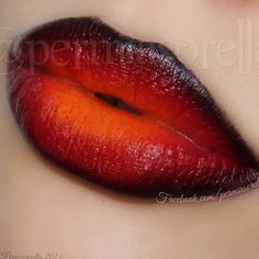 Red Ombre Lips, Ombre Lip, Devil Makeup, Halloween Make-up Looks, Dark Ombre, Lipsense Lip Colors