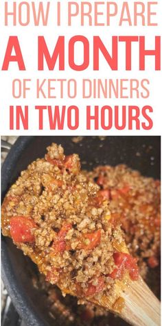 the cover of how to prepare a month of keto dinners in two hours