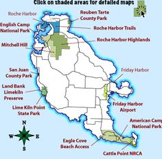 a map showing the location of different parks