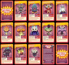 the pokemon card game has many different types of cards and characters on it, including one with