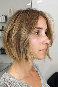 Warm blonde balayage on fine hair, offering easy maintenance and added fullness. Hair Colors To Try