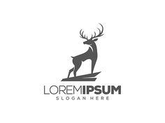 a deer logo is shown on a white background