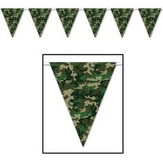 an image of a green camouflage bunting banner