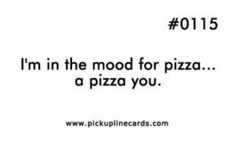 the words i'm in the mood for pizza are written on a white background