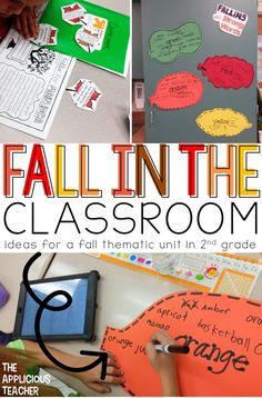 fall in the classroom ideas for a fall themed unit in 2nd grade and fourth grade