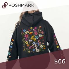 Wildflowers Hoodie, Boho Cottagecore Sweatshirt, Nature-Inspired Apparel Cottagecore Sweatshirt, Apparel Aesthetic, Boho Cottagecore, Aesthetic Clothing, The Outdoors, Nature Inspired, Kangaroo Pocket, Kangaroo, Wild Flowers