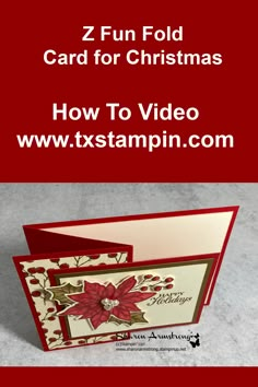 a christmas card with the words how to video on it and an image of a poins