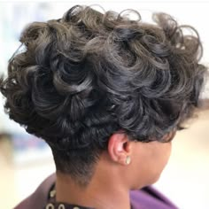 Long Pixie Haircut For Black Women, Natural Pixie Cut, Finger Waves Short Hair, Black Hair Short Cuts, Short Hair Waves, Tapered Natural Hair, Natural Hair Cuts, Short Hair Images, Natural Hair Short Cuts