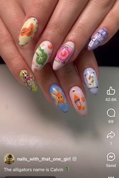 Mismatch Nails, Hello Nails, Nails Aesthetic, Inspired Nails, Pretty Hands, Short Acrylic Nails Designs, Gel Nail Designs, Unique Nails, Short Acrylic Nails