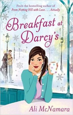 the cover of breakfast at darcy's by ali mcaamara, with a woman sitting in front of a window