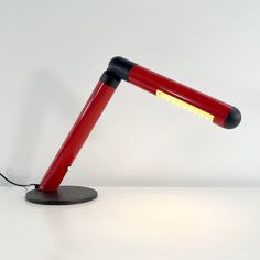 Vintage Adjustable Neon Desk Lamp from DIL, 1980s, in Good conditions.  Designed 1980 to 1989 This piece has an attribution mark,   I am sure that it is completely authentic and  take full responsibility for any authenticity   issues arising from misattribution, European Plug (up to 250V).The wiring of this item may be original and might need replacement, if not specified otherwise. Desk Lamps, Live Light, Aging Signs, Desk Lamp, Lamp Shade, Lamp Light, Red Color, Belgium, Black And Red