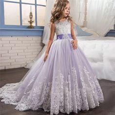 Girls Dress For Evening Party Bridesmaid Long Dress Prom Gown Children | eBay Clothes Flower, Kids Christmas Dress, 파티 드레스, Wedding Costume, Girl Princess Dress, Prom Girl, Birthday Party Dress, Maxi Robes, Dresses Elegant