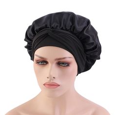 Our Tied Silky Bonnets will not only hold your edges down but will also lock in moisture as you sleep. You can tie the bonnet firmly on your head, and you can adjust to the most comfortable to your head, wide skin-friendly band, little free of pressure on your head. You can use the soft wide long band to make a beautiful bow on your forehead or side, making your bonnet unique and beautiful. The Satin lining goes all the way to the premiere of the bonnet and the wide band ensures maximum comfort Hair Bonnets, Sleep Hat, Silk Bonnet, Bonnet Cap, Hat Hair, Satin Bonnet, Hair Bonnet, Lace Wrap, Anti Frizz