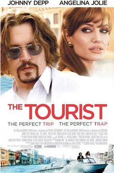 a movie poster for the tourist starring johnny depp and angenia jolie