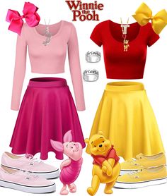 Pooh & Piglet created by saba331        on ShopLook.io perfect for Any event. Visit us to shop this look. Piglet Outfit, Matching Halloween Costumes, Classy Halloween Costumes