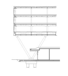 an architectural drawing of the front and side of a building