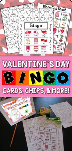 valentine's day printables and games for kids to play on the table