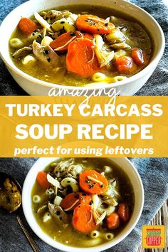 Shredded turkey in a soup with noodles and carrots. Best Turkey Soup From Carcass Recipes, Turkey Soup With Carcass Recipes, Homemade Turkey Soup Recipes Thanksgiving Leftovers, Soup From Turkey Carcass How To Make, Turkey Soup From Carcass Recipes Rice, Homemade Turkey Soup Recipes, Turkey Soup From Carcass Recipes Crock Pot, Turkey Carcus Soup Recipes, Turkey Frame Soup