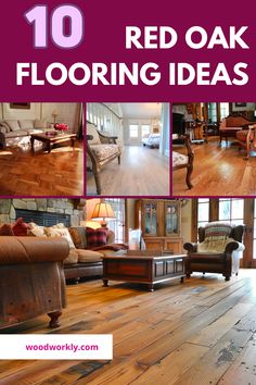 the top ten red oak flooring ideas for living room and dining room floors in various styles