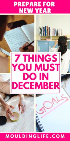 a collage of pictures with the words, things you must do in december and other activities