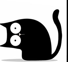 a black cat with two eyes looking at something in its mouth and the caption says, what is that?