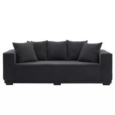 Modular Sofa Set:focusing more on clean lines and premium corduroy fabric to bring a timeless and chic to your home, sure make your living room the center of attention. Fabric: Black Corduroy | Latitude Run® Muratcan 88.97" Mid Century Modern Upholstered Sofa w / 5 Matching Toss Pillows 35.43 H x 88.97 W x 38.18 D in Corduroy | 17.71" H X 70.07" W X 22.83" D | Wayfair Pottery Barn Graphite Sofa, Corduroy Upholstery, Luxe Living Room, Comfortable Couch, Comfy Couch, Stylish Sofa, Corduroy Fabric, Living Room Furniture Sofas, Fabric Black