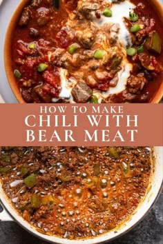 how to make chili with bear meat