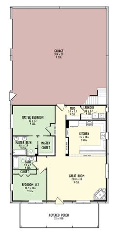 the first floor plan for a home