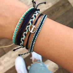 Beach Bracelets Diy, Vsco Bracelets, Bracelets Boho, Nautical Bracelet, Friendship Bracelets Designs, Bracelet Sets