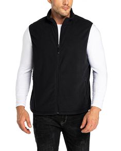 PRICES MAY VARY. SOFT FLEECE FOR LAYERED WARMTH - This fleece vest for men is crafted of 100% soft polyester. It’s the perfect outer or mid layer for any spring, fall or winter activity, such as running, walking, workout, hiking, golf, skiing, camping and travel, etc. 4 DEEP POCKETS (2 zippered pockets & 2 inner pockets) - This men’s vest is super functional and fashionable. 2 zip-up hand pockets and 2 inner patch pockets are perfectly sized to keep your stuff safe and secure, such as a large ce Men's Fleece Vest, Mens Fleece Vest, Jacket For Winter, Walking Workout, Winter Activity, Vest For Men, Long Cut, Thick Sweaters, Outerwear Vest