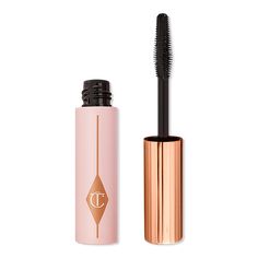 Mini Pillow Talk Push Up Lashes Volumizing & Lengthening Mascara - PLLW TLK PSH UP LSHS TRAVEL 0.13OZBenefitsThis mascara includes an innovative brush that is designed with a flat side for loading and coating the lashes and a bristle side for combing the mascara, gripping each individual lash from root to tip.The diamond-shaped bristles also follow the geometry of the eye for an opening effect.Key IngredientsLash-Lifting Polymer: Lifts and holds lashes.Carnauba Wax and Microcrystalline Wax: Add Charlotte Tilbury Mini, Lengthening Mascara, Eye Mascara, Birthday Wishlist, Pillow Talk, Hair Fibers, Emergency Kit, Charlotte Tilbury, Spending Money