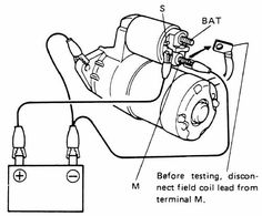 the diagram shows how to wire up an alter motor and start starting at one point