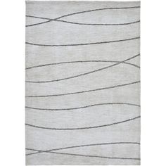 a white rug with black lines on it