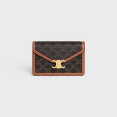 WALLET ON CHAIN MARGO in TRIOMPHE CANVAS and calfskin Fragrance Bottle, Celine Wallet, Wallet On Chain, Day Book, Fragrance Collection, New Fragrances, Office Fashion, Dog Accessories, Canvas Leather