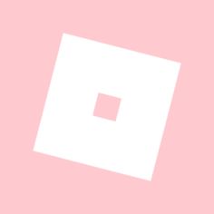 a white square on a pink background