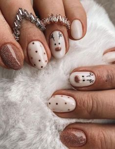 December Nails, Milky Nails, Short Gel Nails, Winter Nail Designs