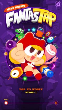 the game cover for fantastap, which features an image of a cartoon character