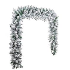 the letter n is made up of snow covered trees