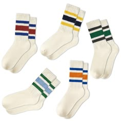 PRICES MAY VARY. Retro Stripe Socks: The striped socks features a retro stripe design, which is simple and durable, very in line with the popular retro trend in recent years. This vintage sock for women can perfectly match all your shoes, pants, and skirts. This crew socks are perfect for daily and sports wear. Anti-Odor & Breathable: The women's crew socks are made of a blend of cotton, spandex and polyester, providing excellent breathability. During the entire day of wearing, sweat can be quic Crew Socks Women, Tall Boot Socks, Vintage Socks, Stripe Socks, Women Crew Socks, Yoga Socks, Socks For Women, Retro Clothing, Striped Socks