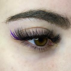 #lashes #coloredlashes #lashextension #lash artist Purple Lashes, Purple Lash Extensions, Lash Extensions, Eyelash Extensions, Eyelashes, Lashes, Purple, Makeup, My Style