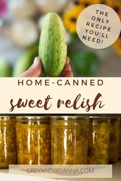 home canned sweet pickle relish Canned Sweet Pickles, Sweet Relish Recipe Canning, How To Make Relish, Canning Sweet Pickles, Pickle Relish Recipe