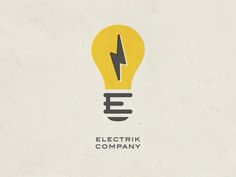 an electric company logo with a light bulb