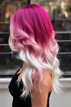 Cute Colorful Hair Ideas, 3 Color Ombre Hair, Ombre Hair Inspiration, Light Pink Hair Dye Ideas, Colored Hair Pale Skin, Pisces Hair Color, Colored Hair Ideas For Blondes, Colorful Hair Dye Ideas For Blondes, Short Hair Women Style Hairstyle Ideas