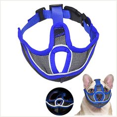 Ohkasanji Short Snout Dog Muzzles, Adjustable Bulldog Mask Breathable Mesh Dogs Flat Face, Bulldog, Mask, Mesh, Dogs